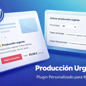 Producción urgente woocommerce