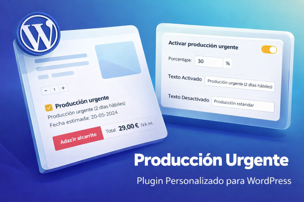 Producción urgente woocommerce