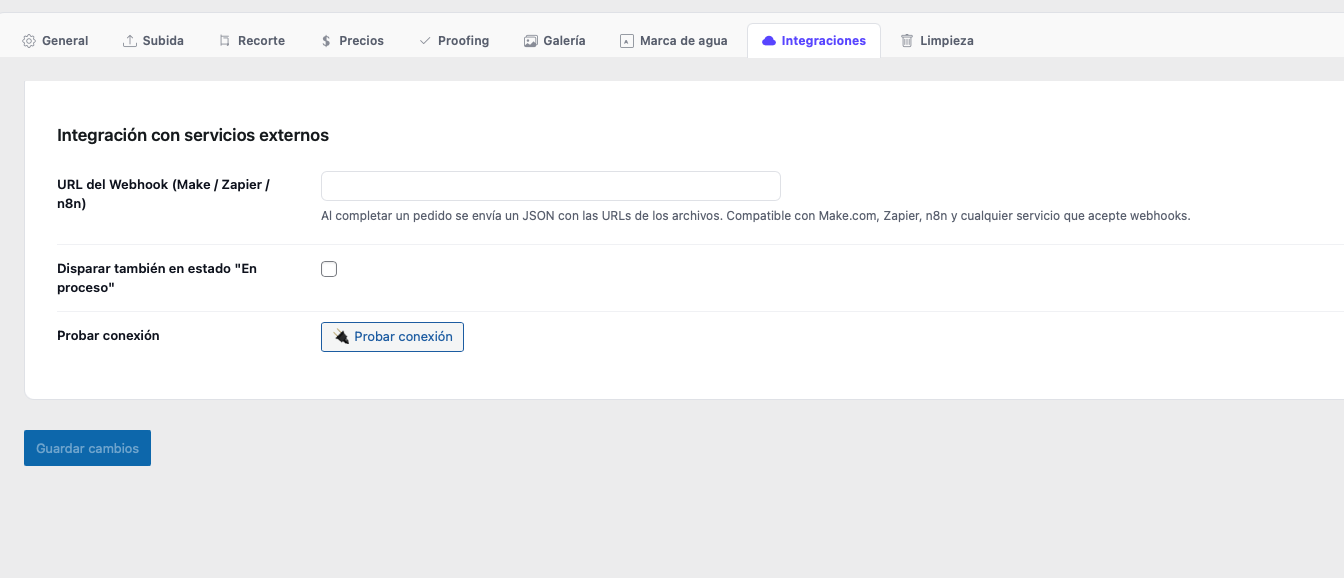 Carga de imagenes con edición, wordpress, wooCommerce