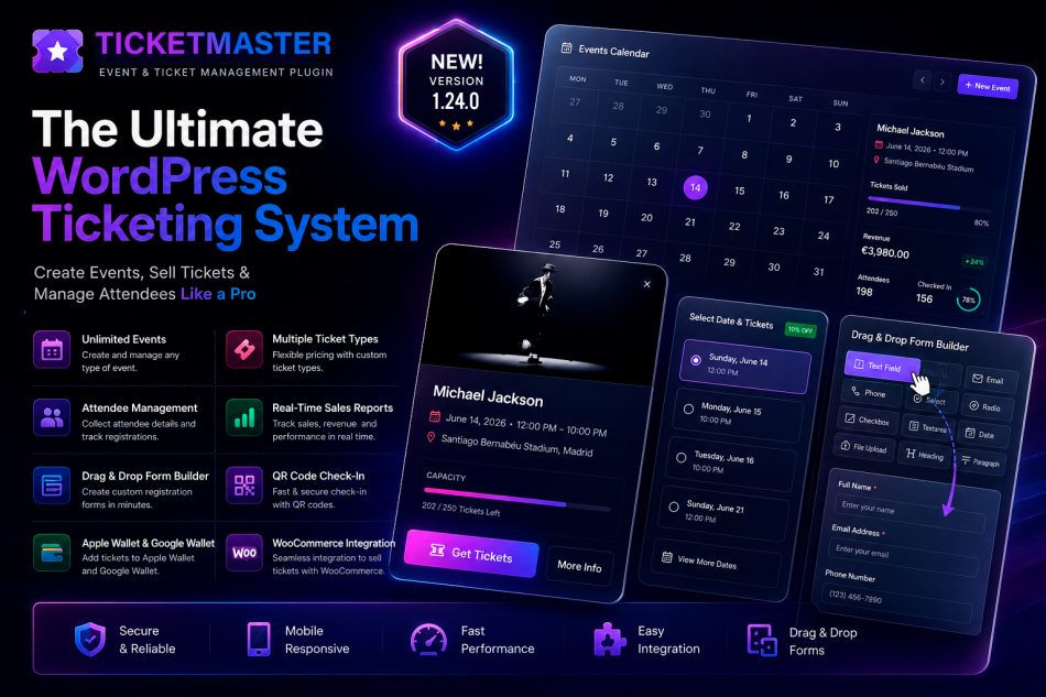 Ticket master Pro para WooCommerce
